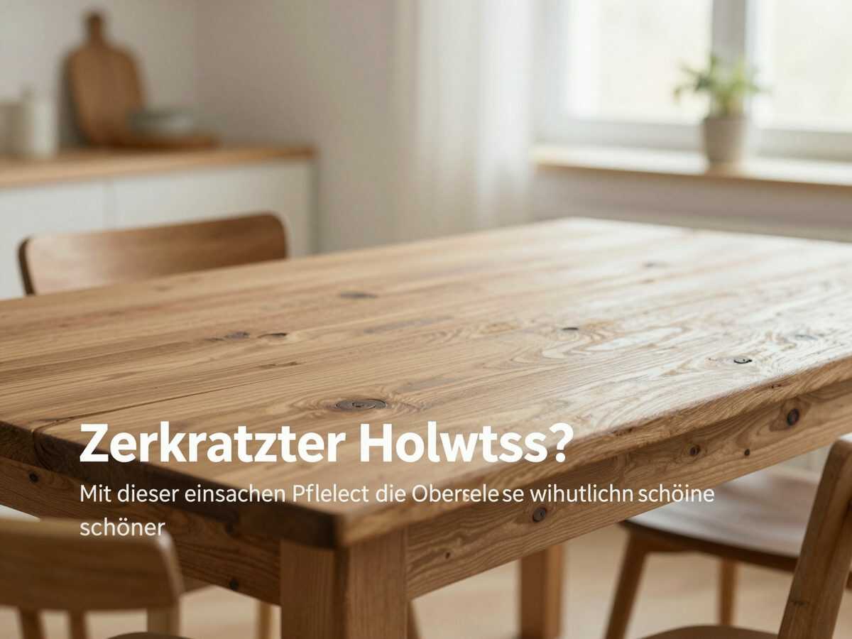 Zerkratzter Holztisch? Mit dieser einfachen Pflege sieht die Oberfläche wieder deutlich schöner aus