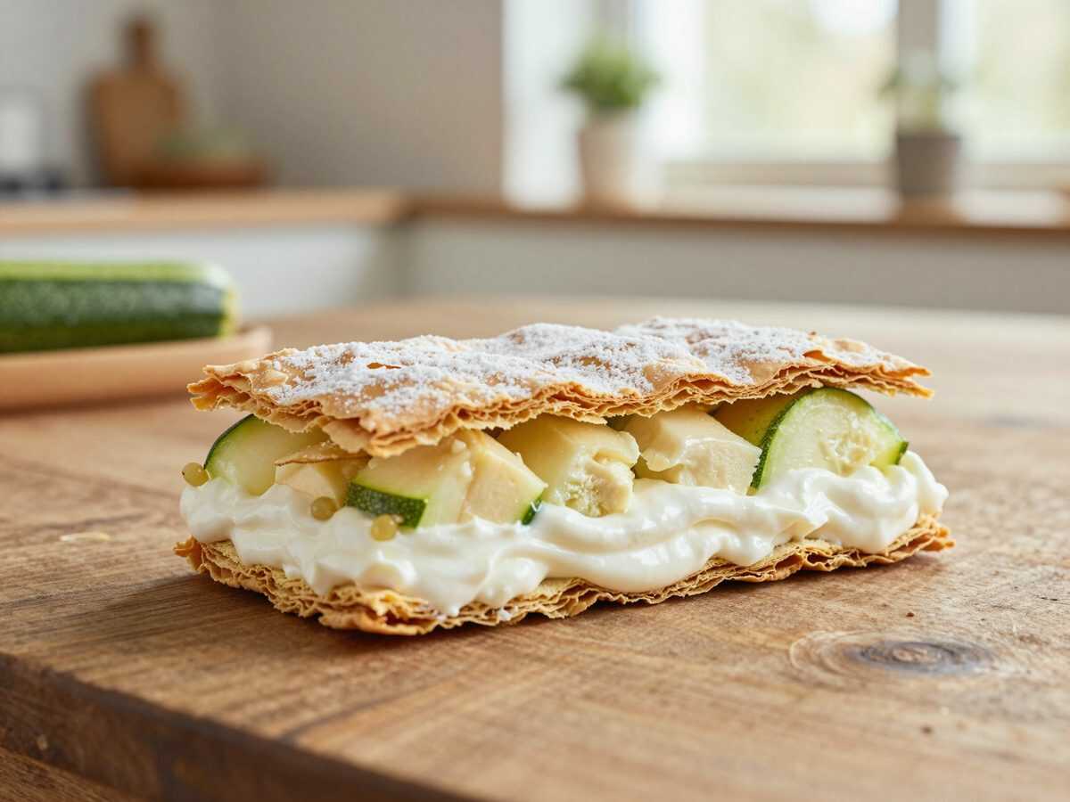 Zucchini-Lachs-Millefeuille mit Skyr – cremig, leicht und unwiderstehlich geschichtet