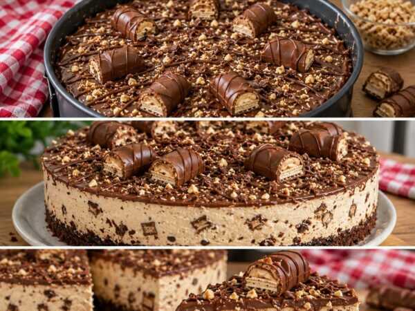 Kinder-Bueno-Kühlschranktorte ohne Backen – cremig, knusprig und herrlich schokoladig