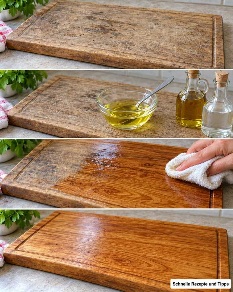 Holz wieder schön: Mit Öl und Essig gegen matte, trockene Oberflächen – so geht es richtig