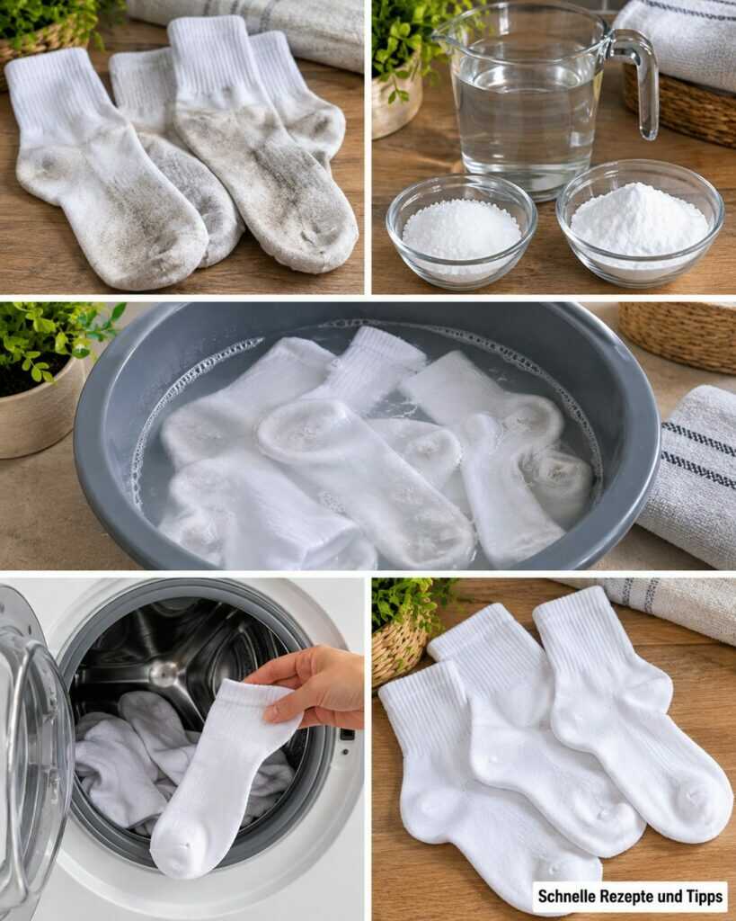 Weiße Socken wieder sauber bekommen: So verschwinden graue Sohlen und Alltagsschmutz schonend