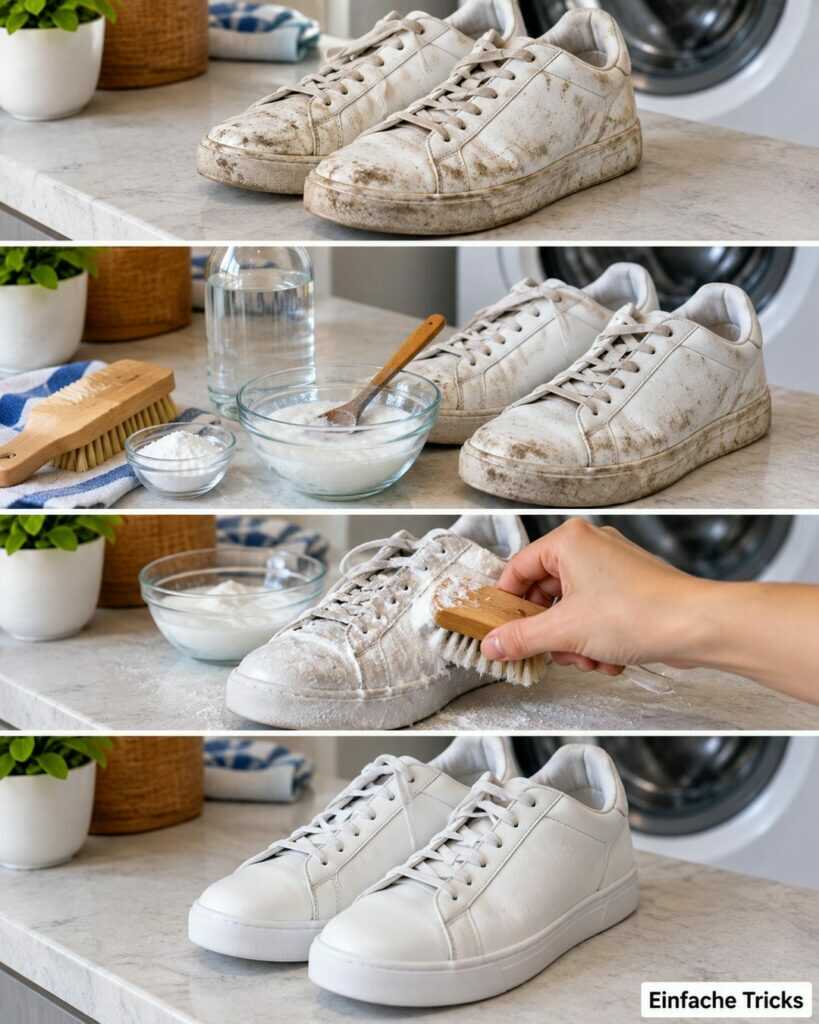Weiße Sneaker voller Flecken? So bekommst du sie schonend wieder sauber