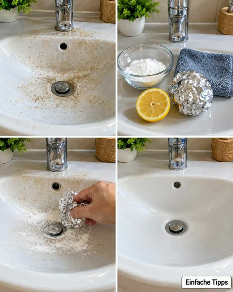 Waschbecken stark verschmutzt? So wird es schonend wieder sauber – ohne die Oberfläche zu zerkratzen