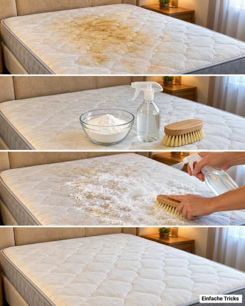 Matratze voller gelber Flecken? So bekommst du sie schonend wieder sauber und frisch
