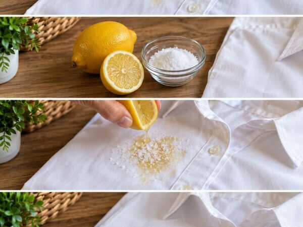Weiße Kleidung mit gelben Flecken? So setzt du Zitrone und Salz richtig ein