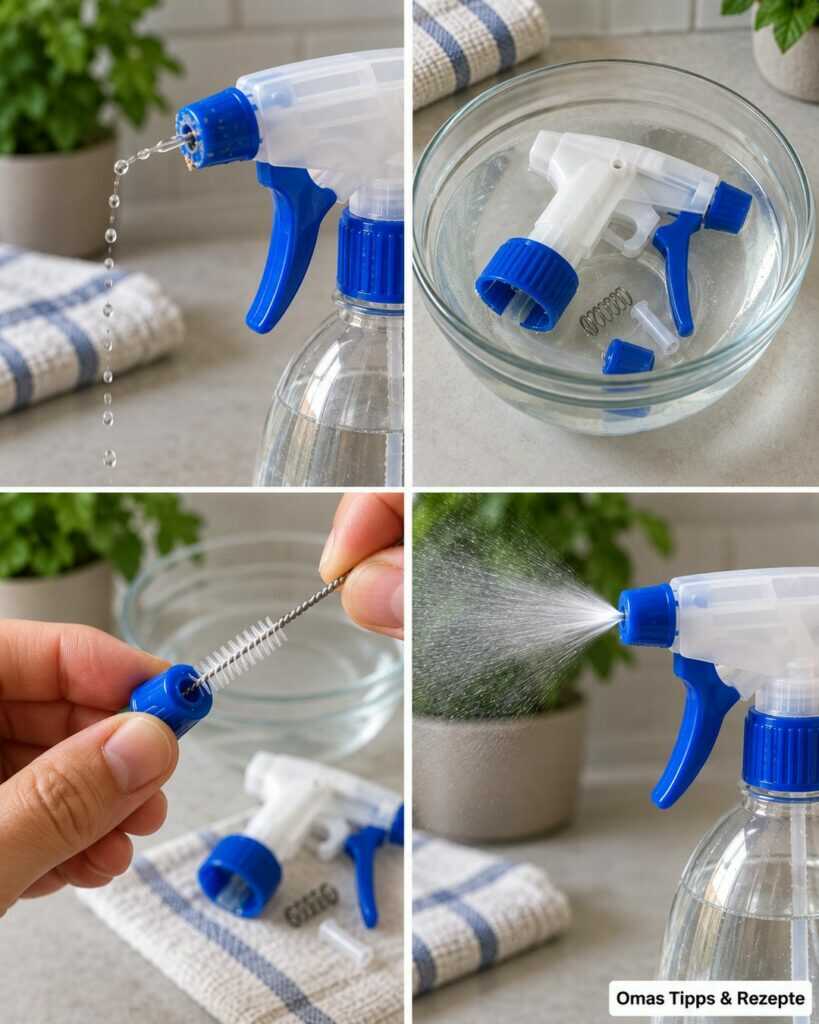 Sprühflasche sprüht nicht mehr? So wird eine verstopfte Düse wieder frei