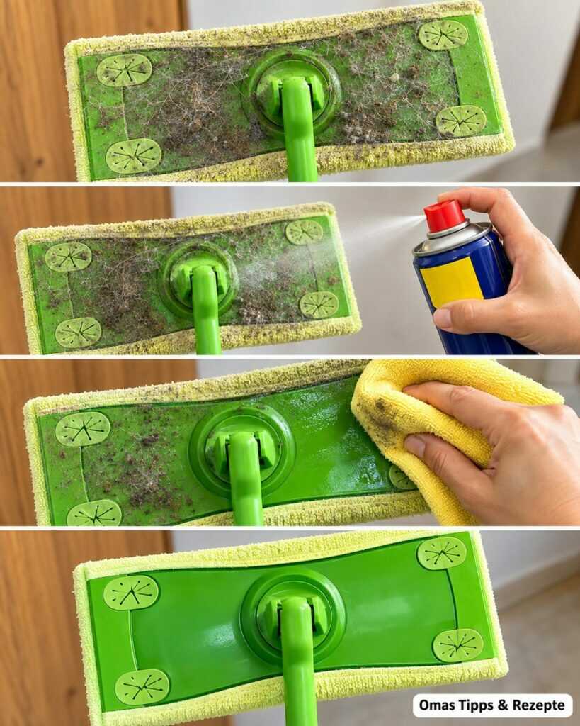 Wischmopp voller Haare und Staub? So wird der Moppkopf wieder gründlich sauber