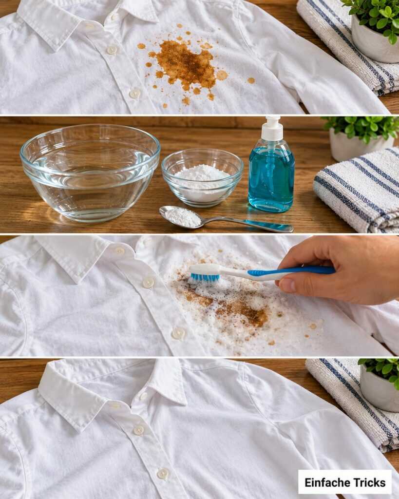Hartnäckige Flecken auf weißer Kleidung? So behandelst du Kaffee, Fett und andere Flecken richtig