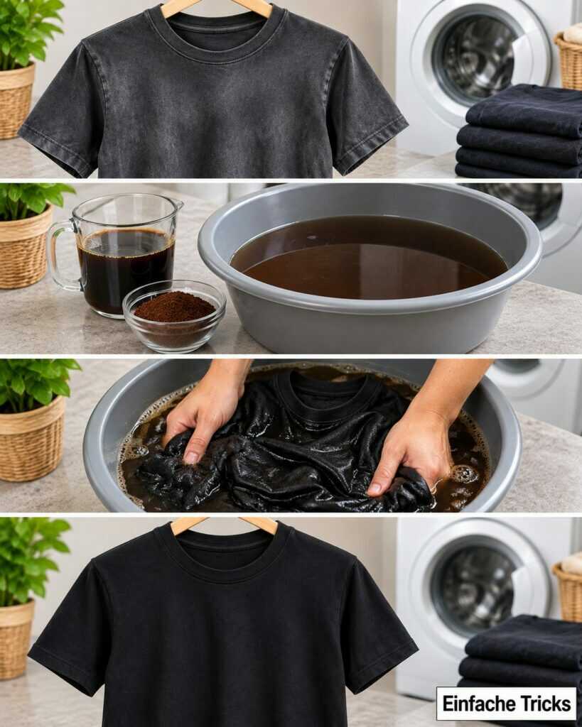 Schwarze Kleidung wieder dunkler? Was Kaffee wirklich kann – und wie du verblasste Shirts richtig pflegst