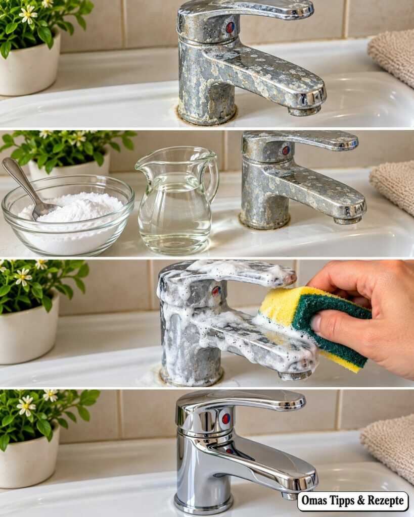 Verkalkter Wasserhahn? Mit dieser einfachen Methode wird Chrom wieder sauber und glänzend