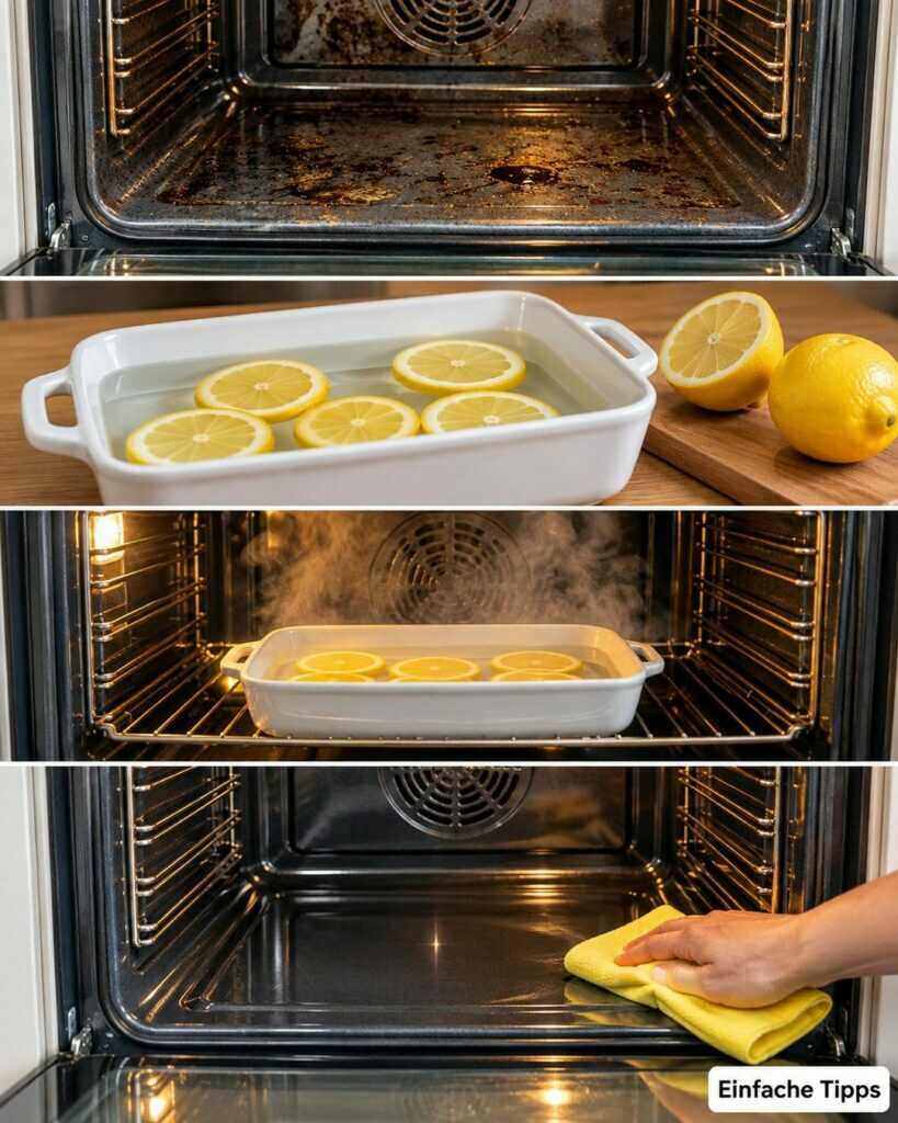 Backofen mit Zitrone reinigen: So lösen Wasserdampf und Zitronensäure eingebrannte Rückstände leichter