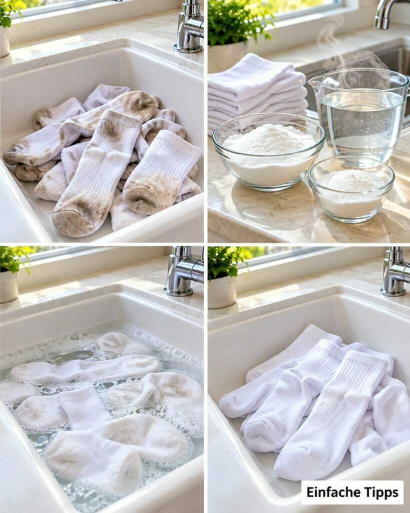 Weiße Socken wieder strahlend sauber: So verschwinden Grauschleier und hartnäckiger Schmutz