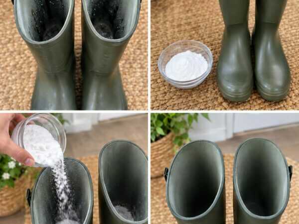 Gummistiefel innen feucht und muffig? Mit Natron werden sie wieder frisch und trocken