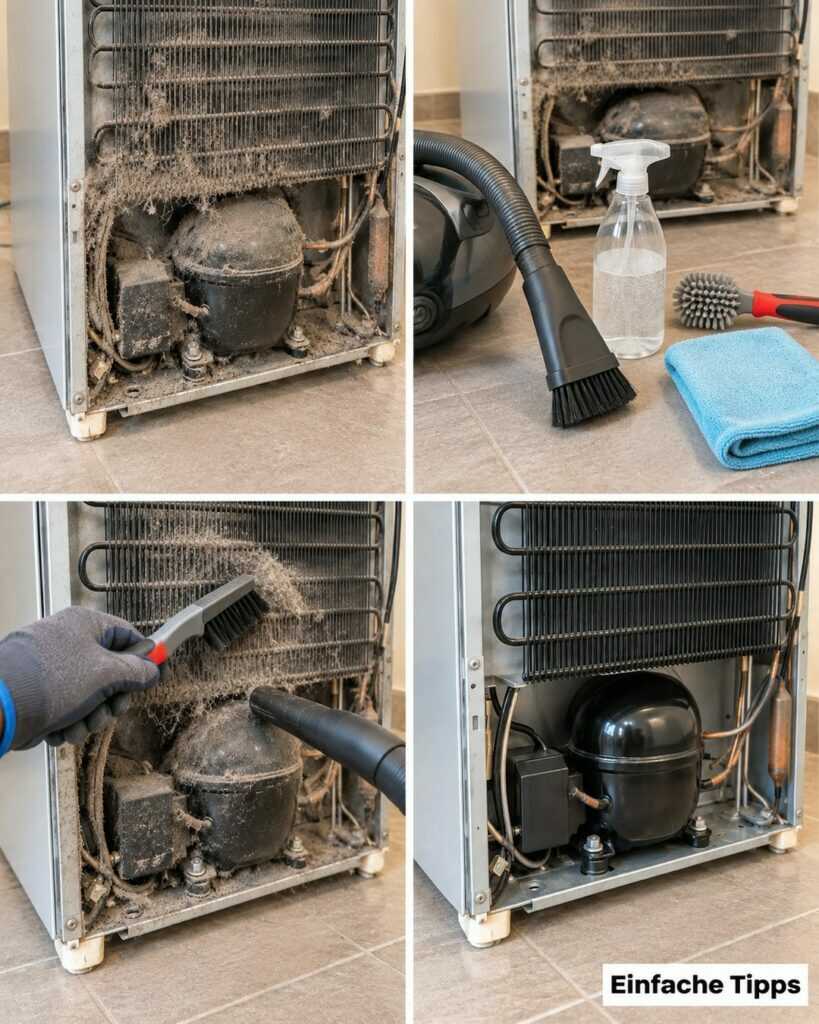 Kühlschrank hinten voller Staub? So reinigst du Kondensator und Lüftungsbereich sicher und gründlich