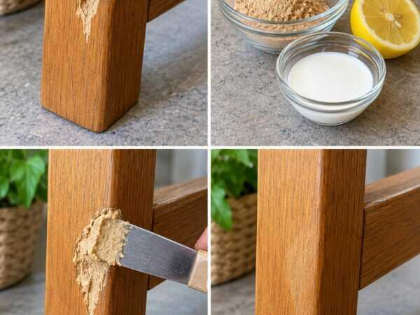 Kleine Holzschäden selbst reparieren: Diese einfache Sägemehl-Holzleim-Paste rettet Möbel
