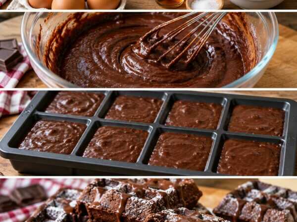 Saftige Brownie-Waffeln in 5 Minuten – außen zart, innen herrlich schokoladig
