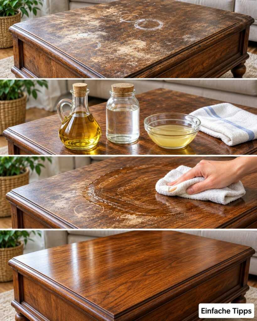 Holzmöbel stumpf und voller Gebrauchsspuren? So pflegst du die Oberfläche, ohne das Holz zu ruinieren