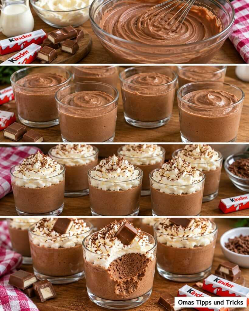 Kinder-Schoko-Mousse im Glas – unglaublich cremig und mit nur wenigen Zutaten