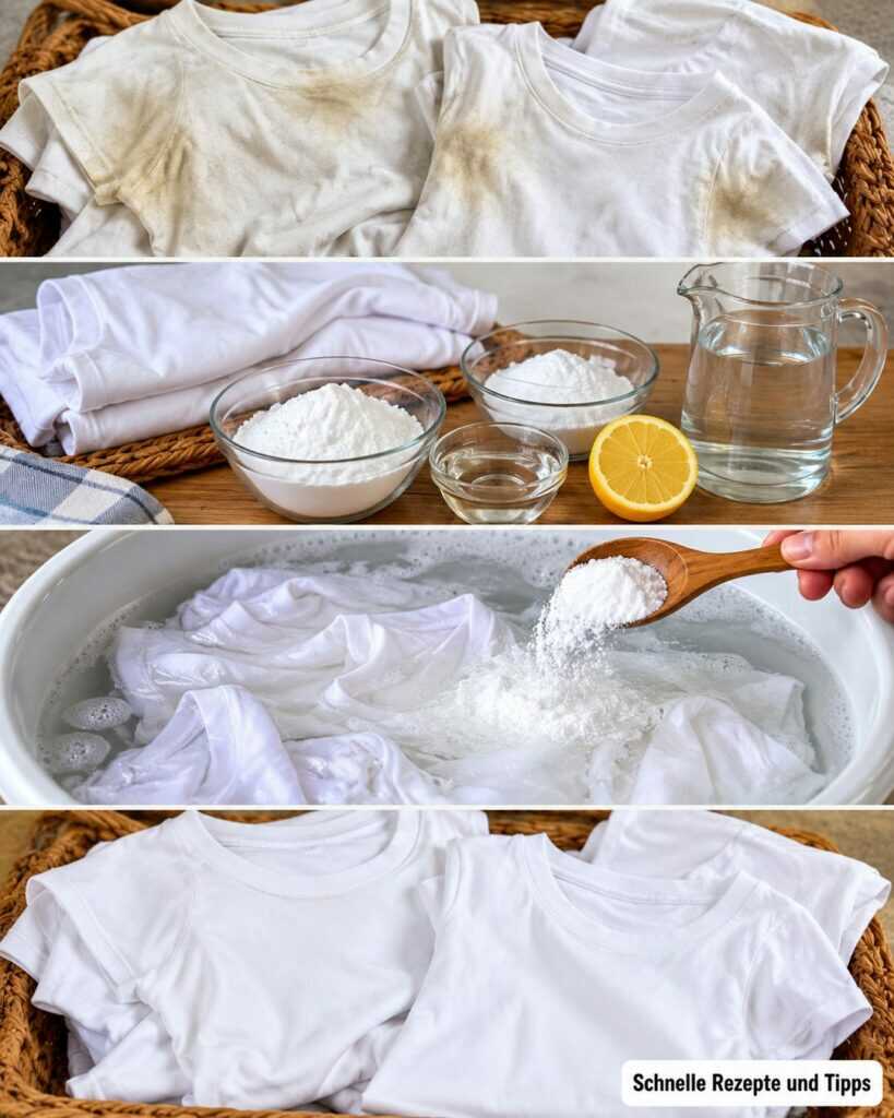 Weiße T-Shirts wieder frisch: So behandelst du gelbe Achselflecken und Grauschleier richtig