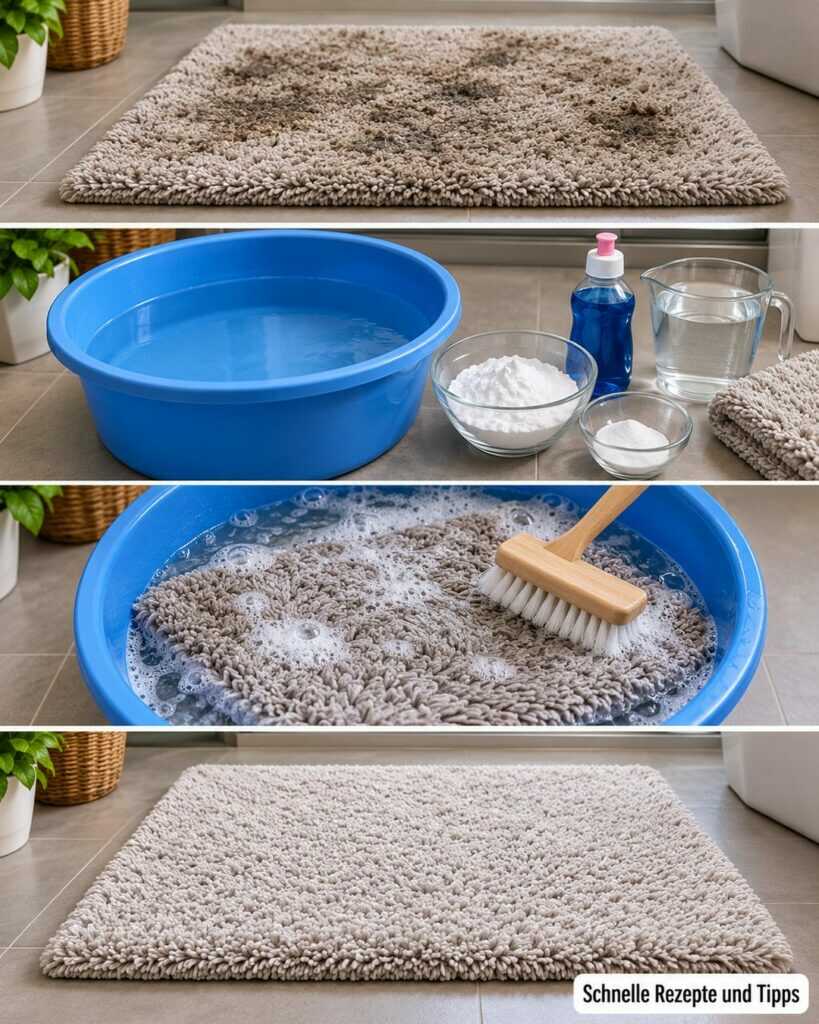 Badematte grau und fleckig? So wird sie wieder sauber, frisch und gepflegt
