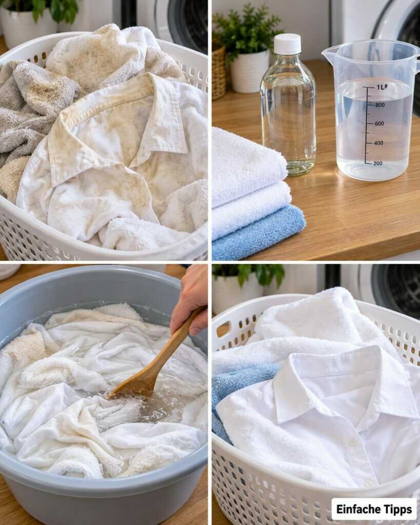 Harte Handtücher und graue Wäsche? So kann Essig beim Waschen richtig eingesetzt werden