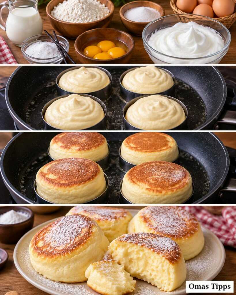 Japanische Soufflé-Pancakes – unglaublich fluffig und weich wie eine Wolke