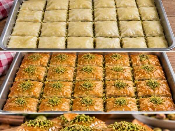 Knusprige Baklava mit Pistazien, Walnüssen und Mandeln – herrlich saftig mit Honig-Orangenblüten-Sirup