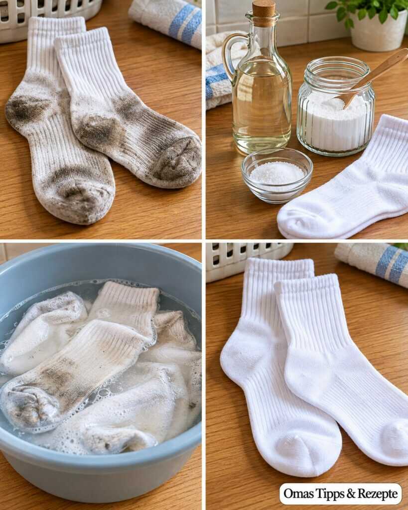 Weiße Socken wieder sauber bekommen: So löst du Schmutz und Grauschleier schonend