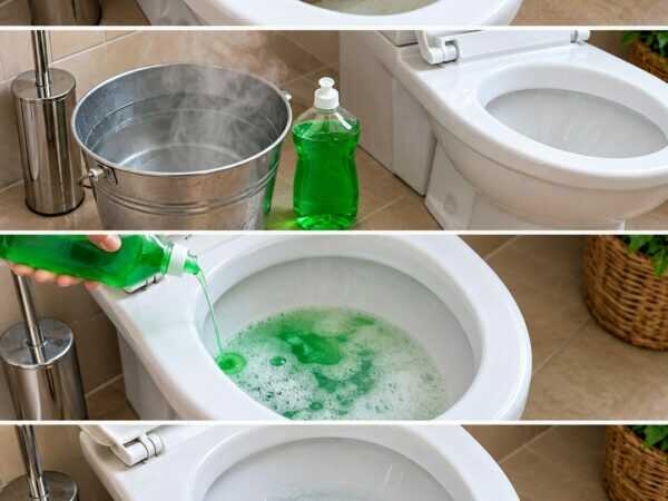 Toilette verstopft? So helfen Spülmittel und heißes Wasser bei einer leichten Verstopfung