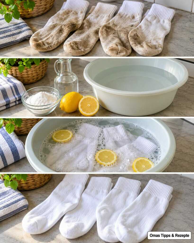 Weiße Socken wieder sauber bekommen: So löst du hartnäckigen Grauschleier und Schmutz schonend