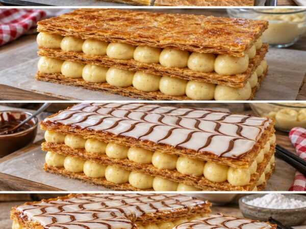 Klassisches Vanille-Millefeuille – knuspriger Blätterteig mit samtiger Vanillecreme