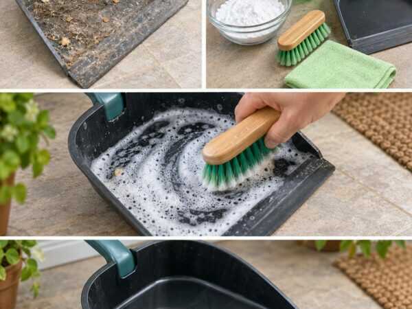 Kehrschaufel voller Staub und klebriger Reste? So wird sie mit wenig Aufwand wieder hygienisch sauber