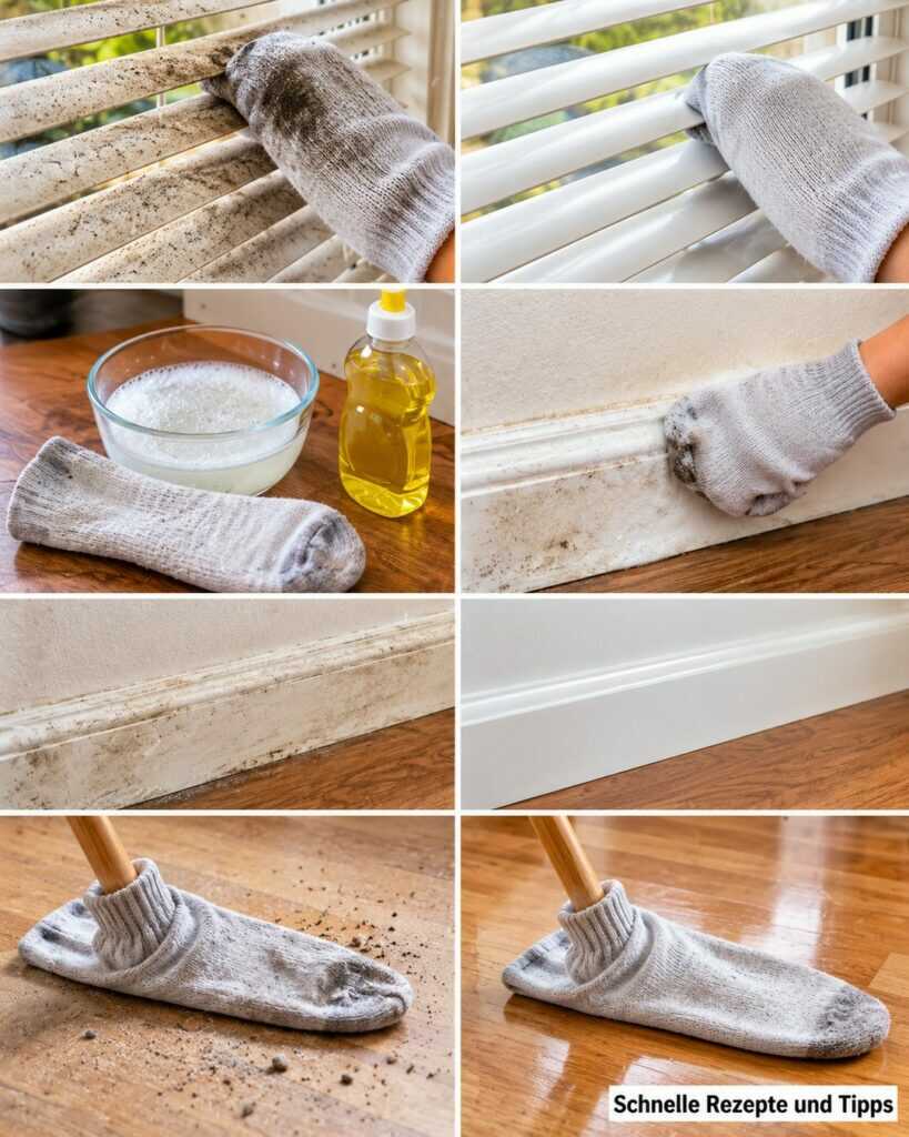 Alte Socken nicht wegwerfen: Dieser einfache Haushaltstrick macht Staubwischen überraschend leicht