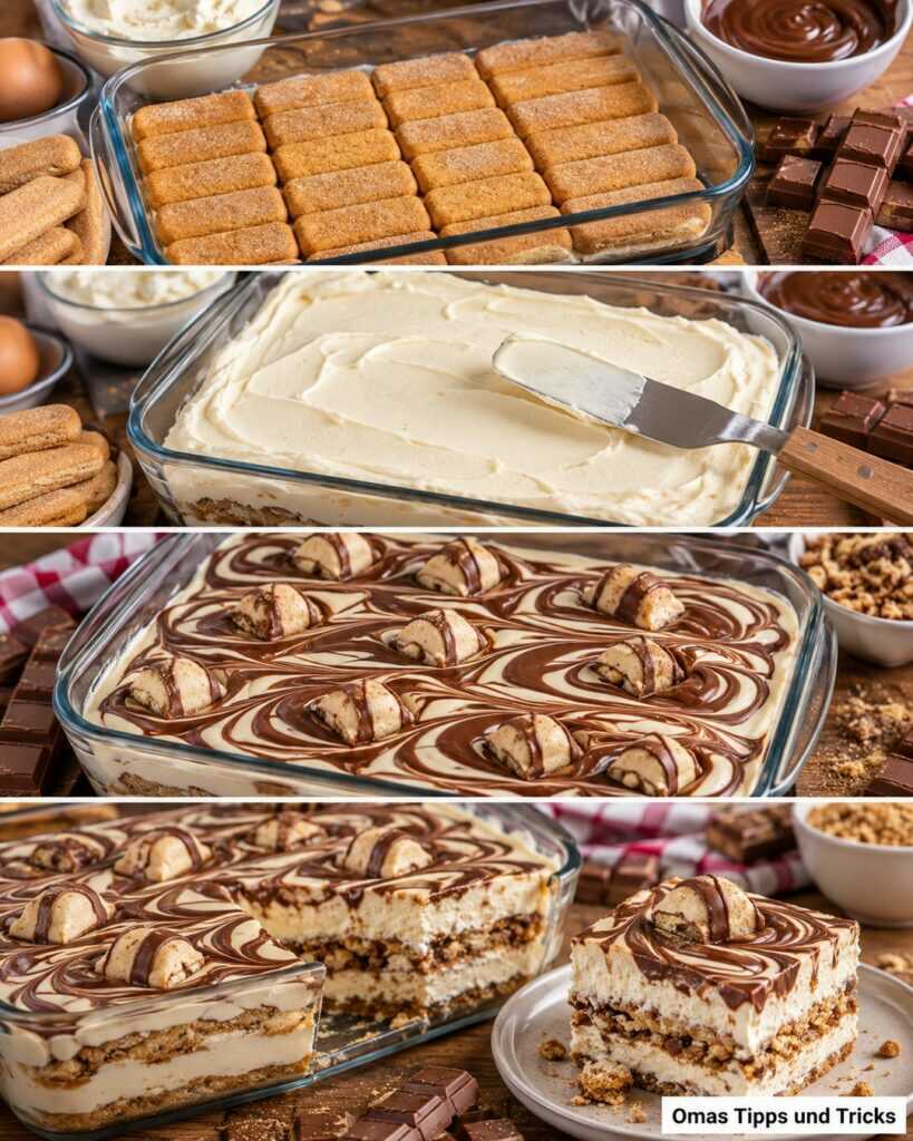 Kinder-Bueno-Tiramisu ohne Backen – himmlisch cremig mit Schokolade und Haselnuss