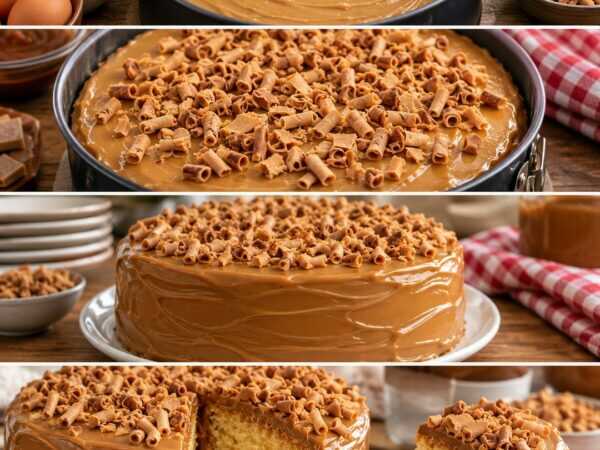 Saftiger Karamellkuchen mit cremigem Toffee-Guss – einfach gebacken und unwiderstehlich zart