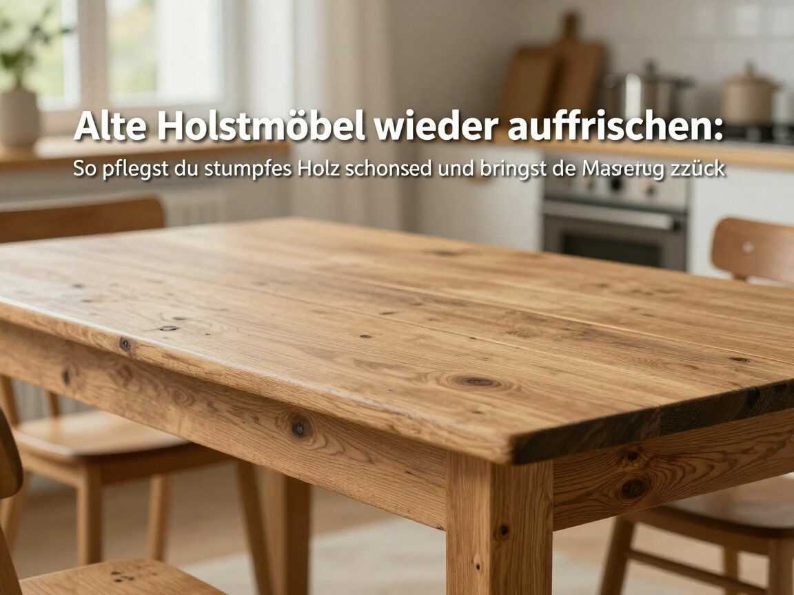 Alte Holzmöbel wieder auffrischen: So pflegst du stumpfes Holz schonend und bringst die Maserung zurück