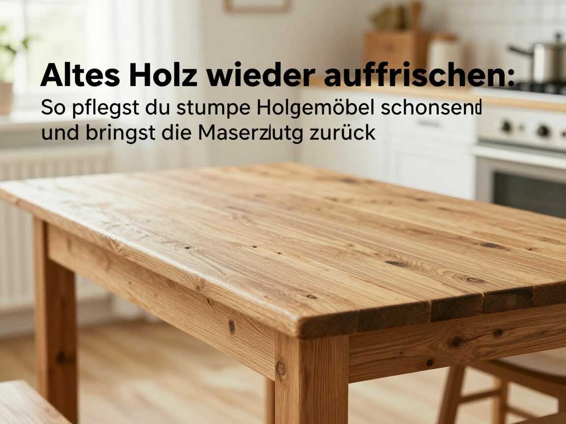 Altes Holz wieder auffrischen: So pflegst du stumpfe Holzmöbel schonend und bringst die Maserung zurück