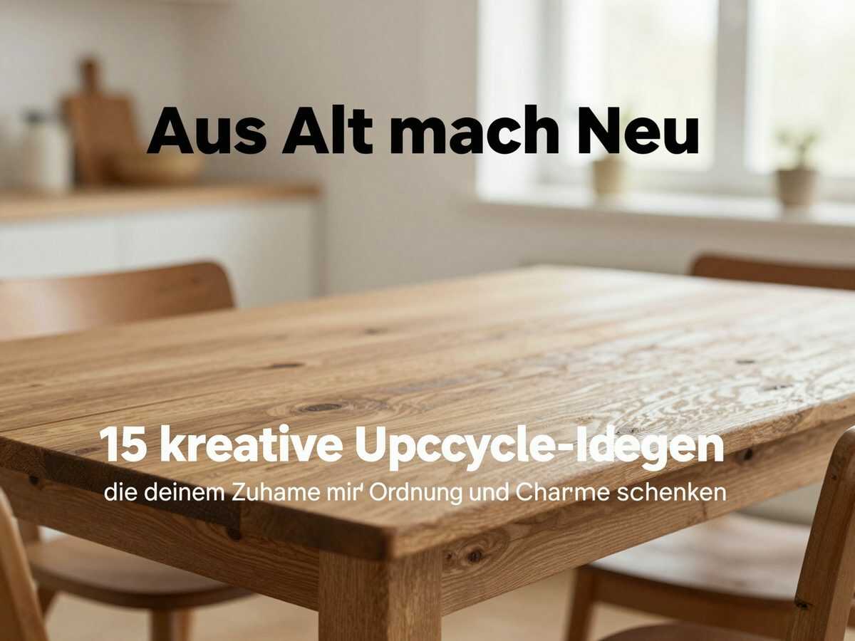 Aus Alt mach Neu: 15 kreative Upcycling-Ideen, die deinem Zuhause sofort mehr Ordnung und Charme schenken