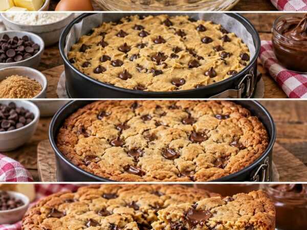 Riesiger Nutella-Cookie mit flüssigem Schokokern – außen knusprig, innen herrlich weich