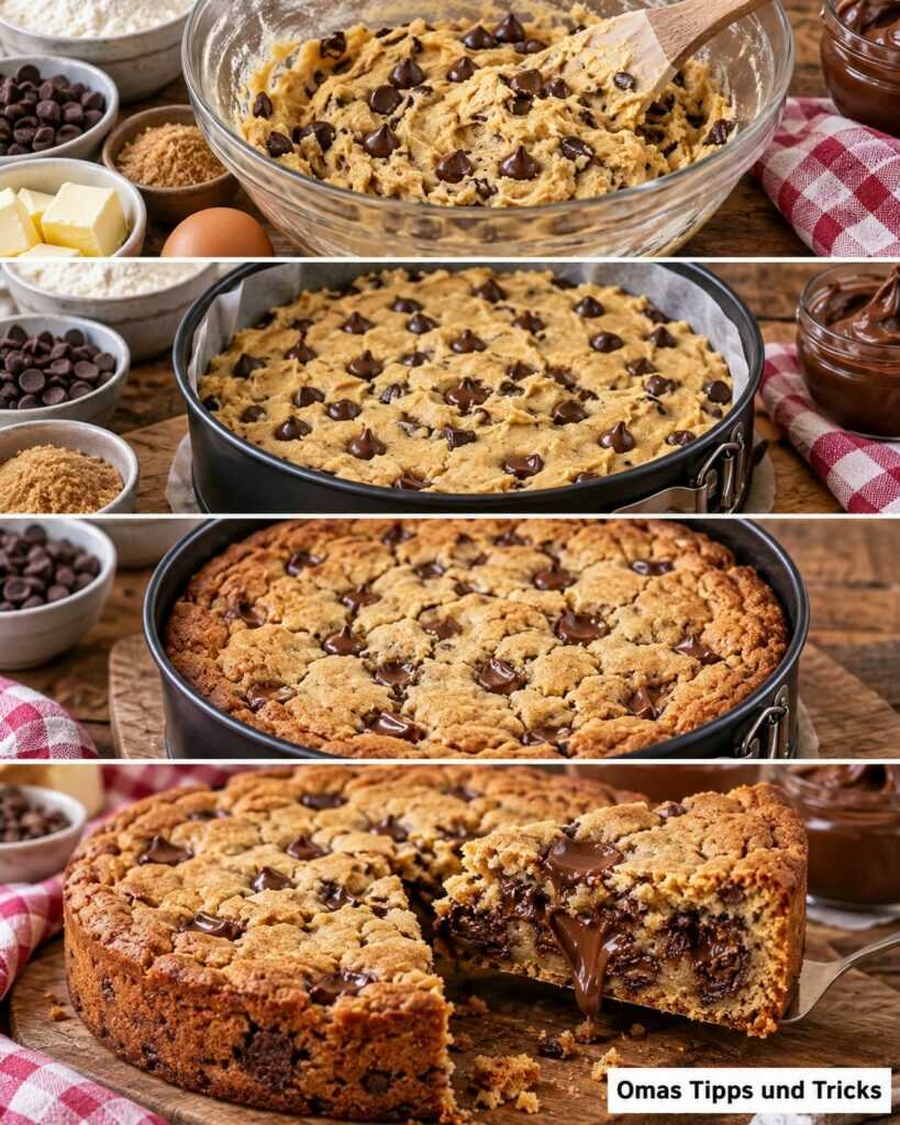 Riesiger Nutella-Cookie mit flüssigem Schokokern – außen knusprig, innen herrlich weich