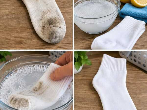Weiße Socken wieder sauber bekommen: So löst du graue Sohlen und hartnäckigen Schmutz richtig