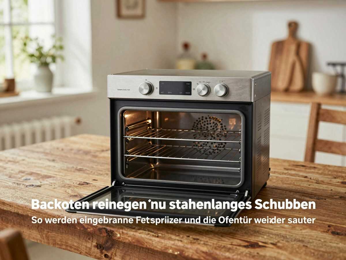 Backofen reinigen ohne stundenlanges Schrubben: So werden eingebrannte Fettspritzer und die Ofentür wieder sauber
