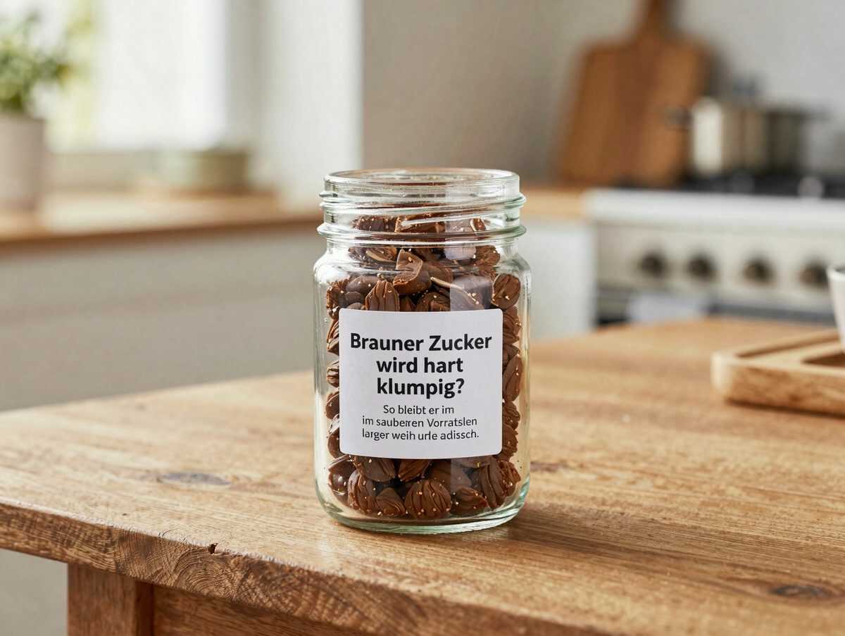 Brauner Zucker wird hart und klumpig? So bleibt er im sauberen Vorratsglas länger weich und frisch