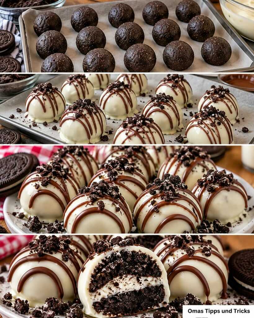 Oreo-Cheesecake-Kugeln ohne Backen – cremig gefüllt mit knackiger weißer Schokolade