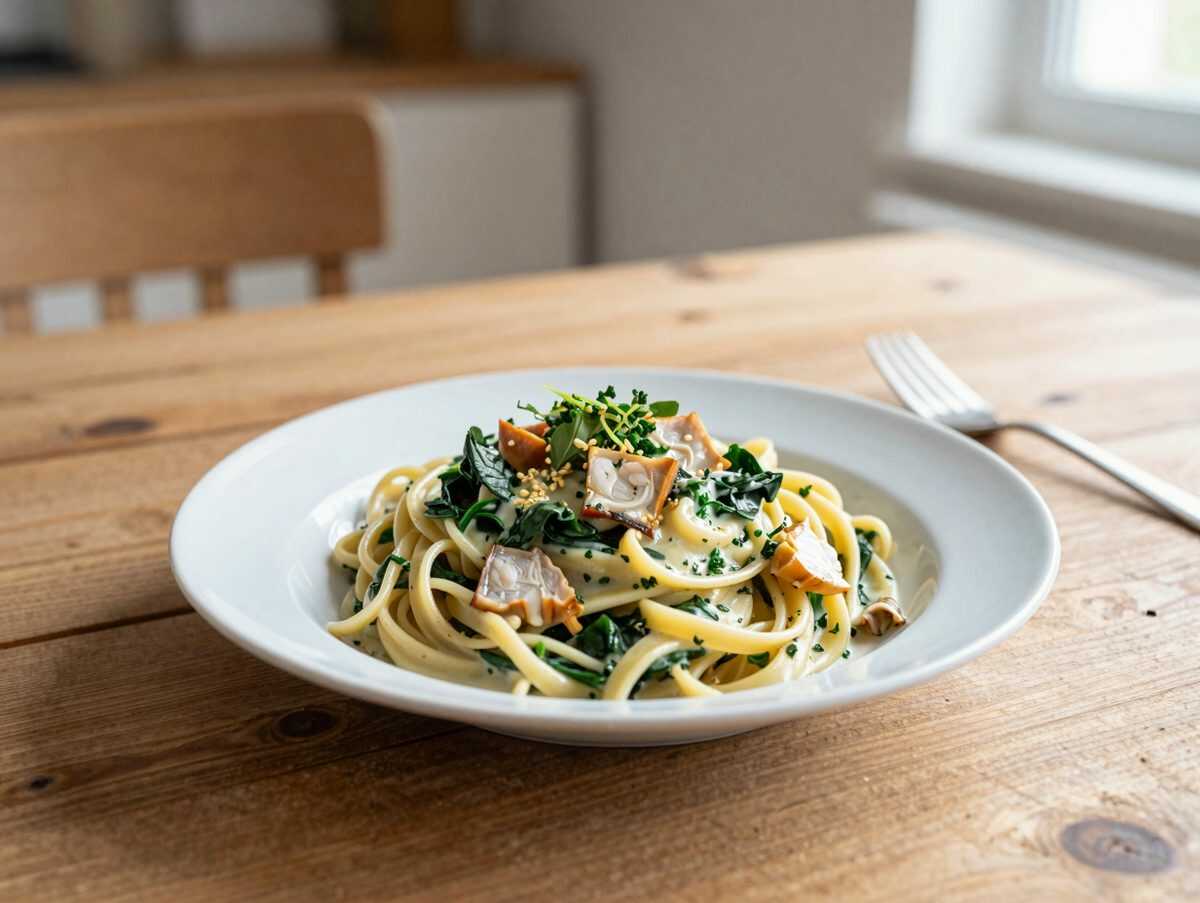Cremige Hummer-Pasta mit Spinat – dieses luxuriöse Pfannengericht ist überraschend einfach gemacht