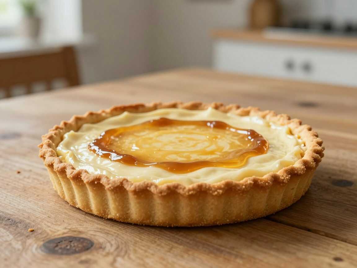Cremige Karamell-Tarte ohne Backen – mit knusprigem Keksboden und Sahnehäubchen