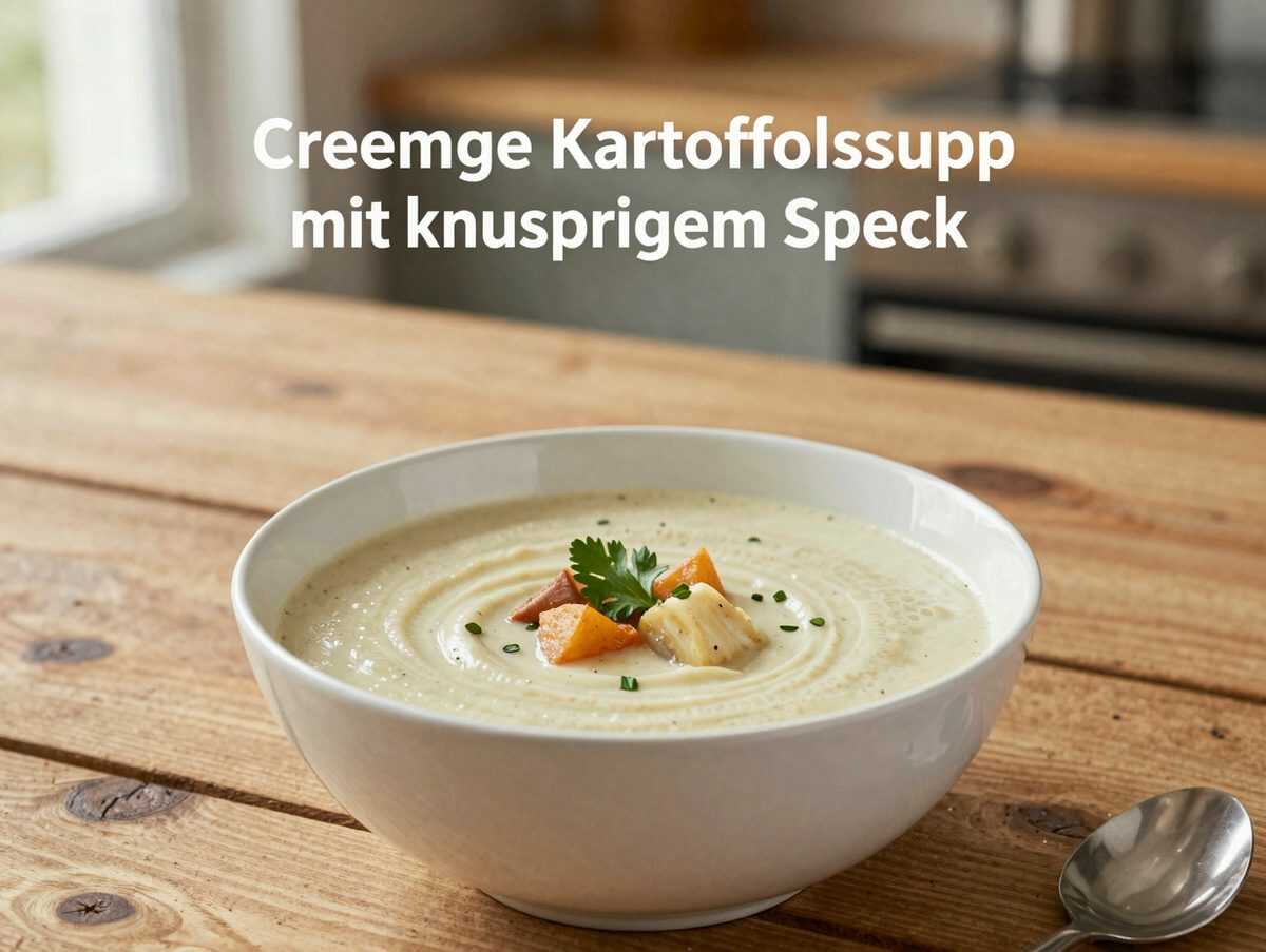 Cremige Kartoffelsuppe mit knusprigem Speck – herrlich sämig und voller Geschmack