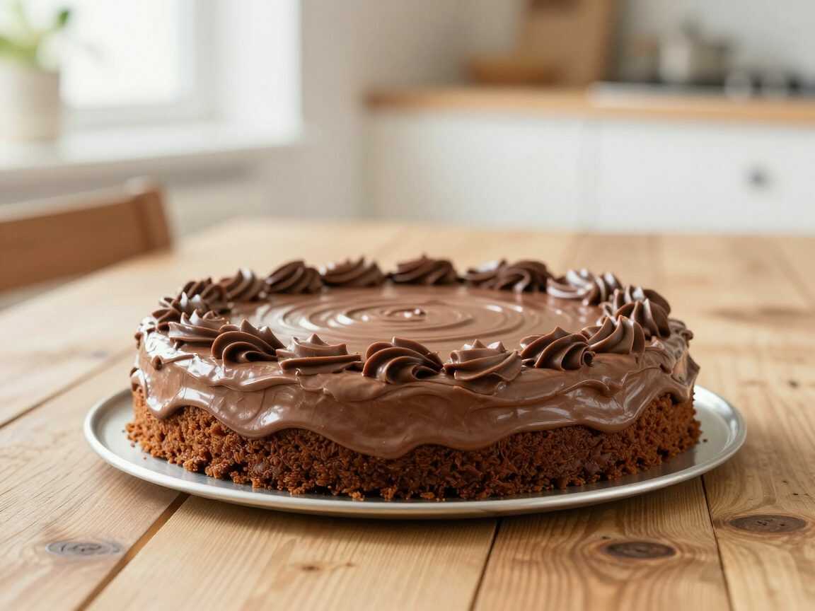 Cremige Schoko-Erdnussbutter-Torte mit Keksboden und Schokoriegeln