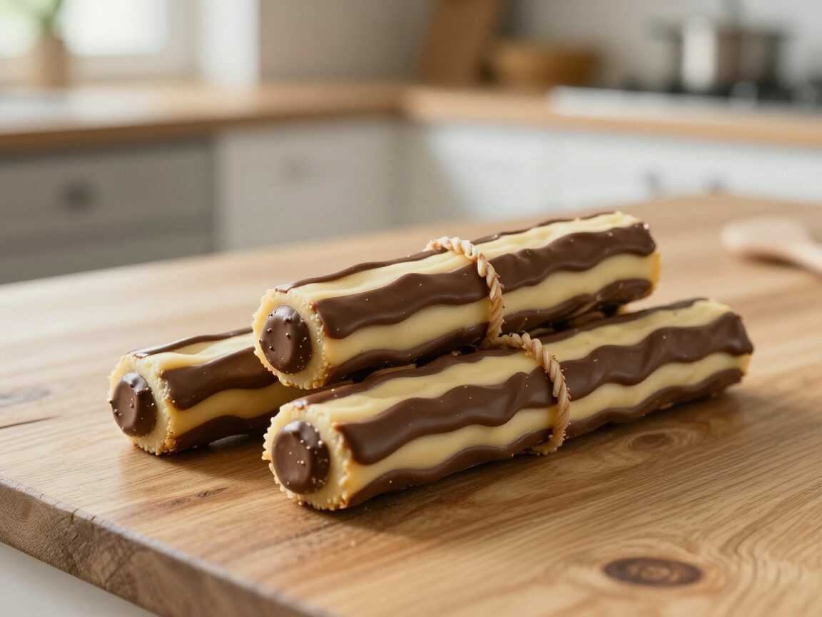 Cremige Schoko-Vanille-Riegel ohne Backen