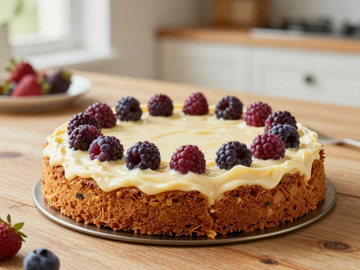 Cremiger Erdbeer-Vanille-Kuchen ohne Backen – mit knusprigem Keksboden
